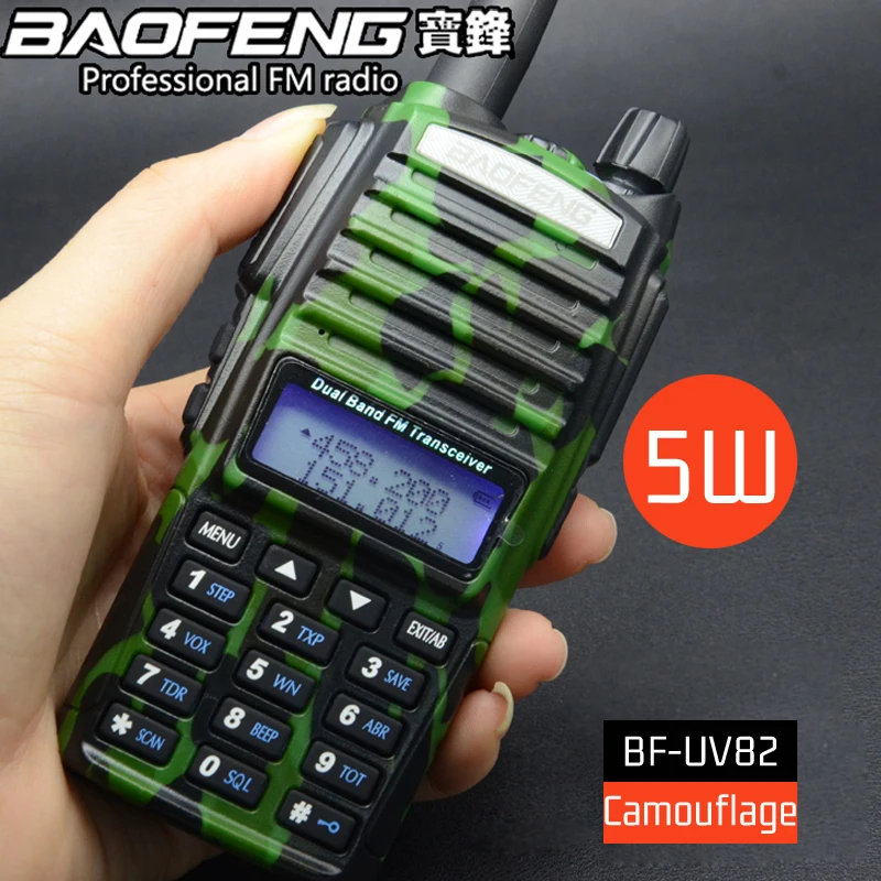 

Оригинальная рация BAOFENG для планшета, двухдиапазонное радио VHF/UHF 136-174/400-520 МГц 5 Вт, двухстороннее радио uv82, FM-передатчик cb