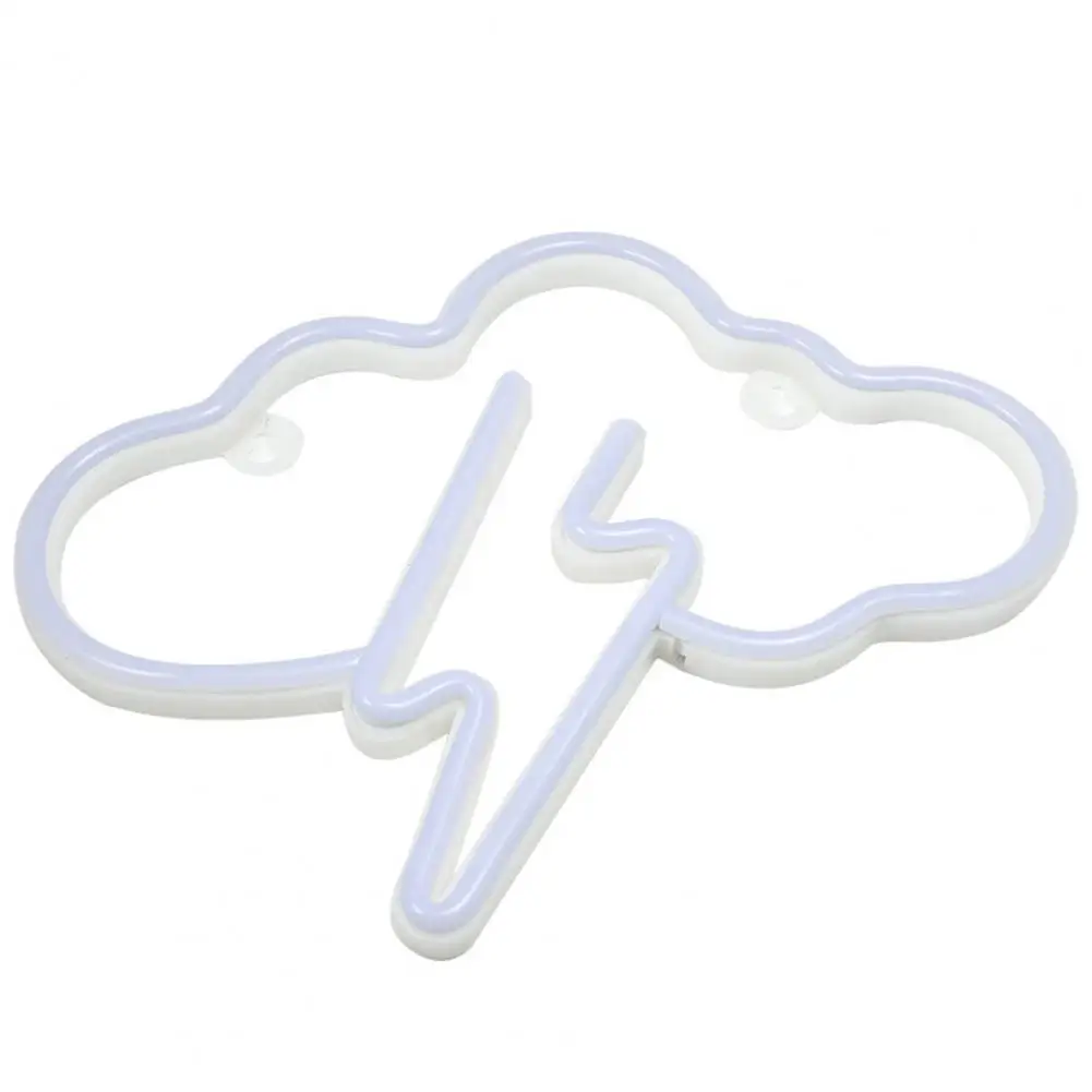 

LED Night Lamp Flicker Free LED Neon Sign USB/Battery Operated Cloud-Shaped Neon Sign LED Night Lamp Gift Party Supplies