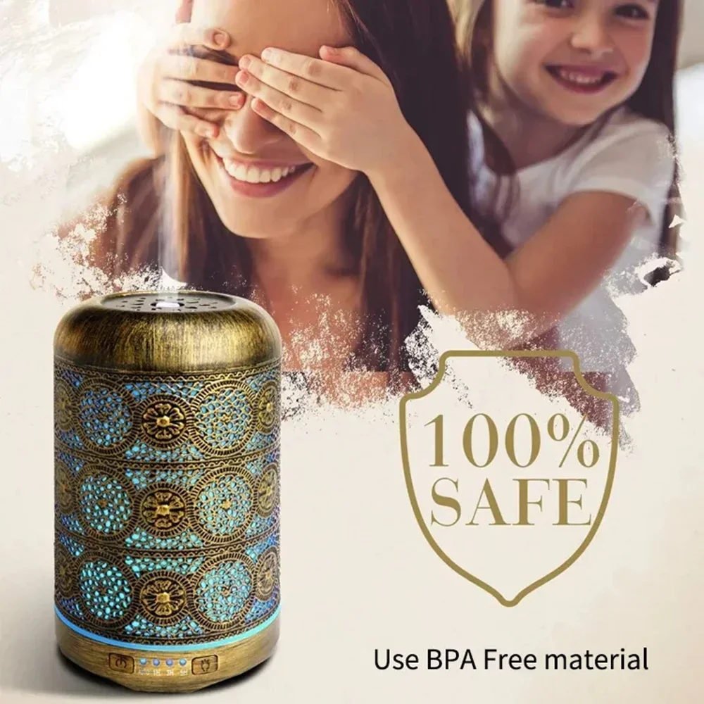 Увлажнитель-Ароматизатор воздуха металлический 260 мл 7 цветов