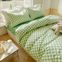 bestpro plaid duvet cover fashion colorful bedding set pillowcase duvet cover set twin queen king size bed set