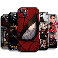 avengers iron man spiderman for apple iphone 13 12 11 pro mini x xr xs max se 5 6 6s 7 8 plus phone case silicone cover soft