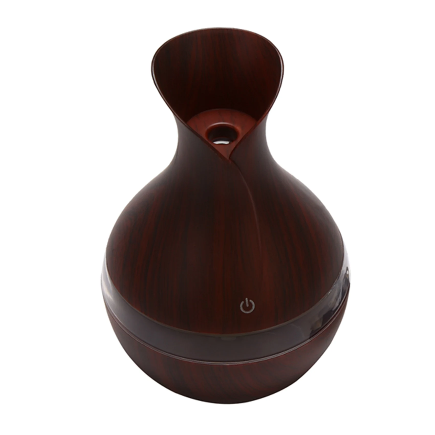 

300 Ml Ultrasonic Air Humidifier Aroma Essential Oil Diffuser With Wood Grain 7 Color Changing Led Lights For Office Home Deep