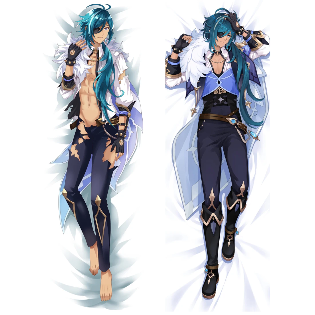 

50x180cm Game Genshin Impact Kaeya Dakimakura Male Otaku Hugging Body Pillow Case Peach Skin Fullbody HD Printed Pillow Cover