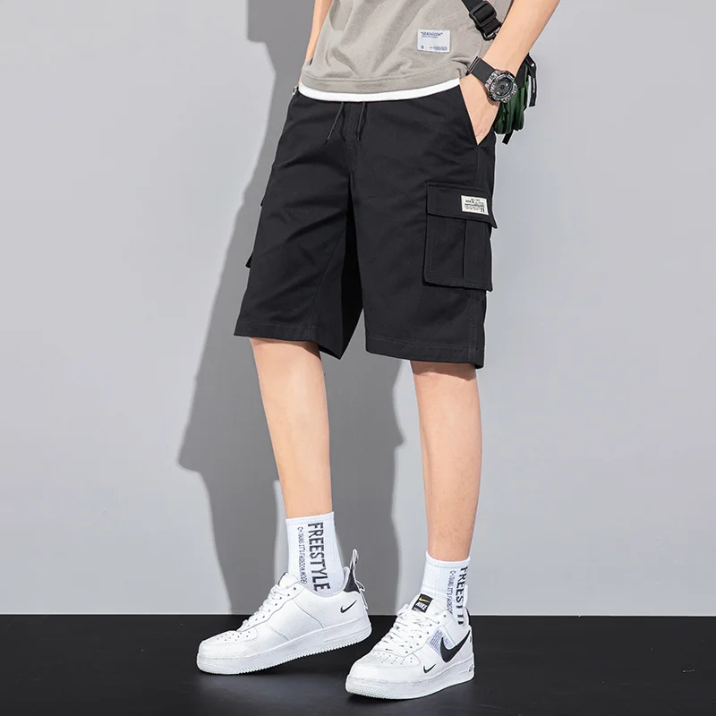 

Summer Cotton Cargo 2023 New Fashion Loose Multi-Pocket Men Casual Brand Mens Shorts Plus Size 8XL