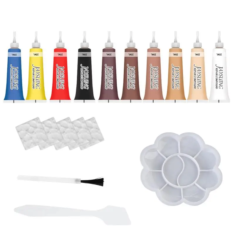 Leather Repair Kits For Couches Leather Patch Scratch Repair 10 Colors Scratch Filler Kit For Jacket Sofa Boat Car Seat Purse