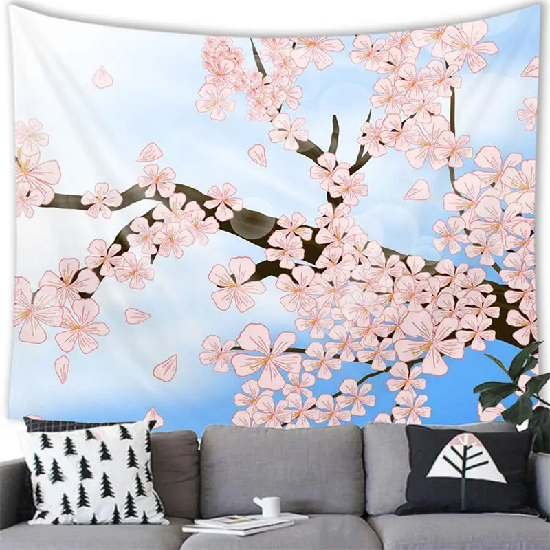 

Японский гобелен с цветами вишни для женской комнаты
