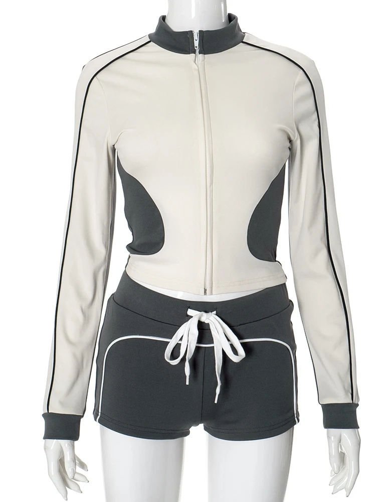 Спортивный костюм Weird Puss женский лоскутный комплект из 2 предметов осенний тренд