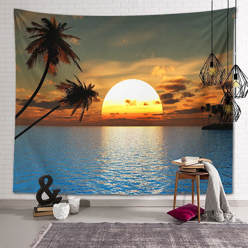 Новая фотография искусственное дерево окно красивый пейзаж настенная ткань