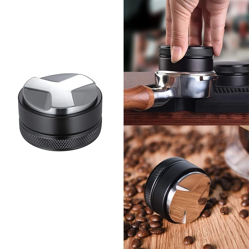 

Espresso 304 Stainless Steel Coffee Distributor Leveler Tool Coffee Tamper with Three Angled Slopes