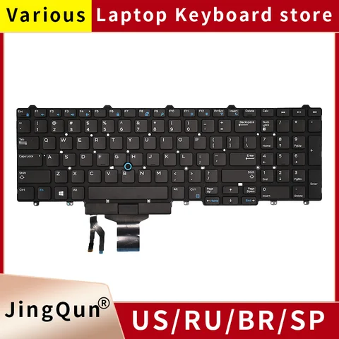 Русская американская клавиатура для Dell Latitude E5550 E5570 E5580 E5590 E5591 P53F Precision M3510 3520 7510 7710 7720 7520 Подсветка