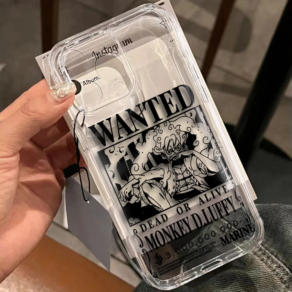 Transparent Clear Space Phone Case For-One Pieces Luffy Zoro Shanks Sabo Samsung S23 S24 S25 Fe Plus Ultra A35 Note10 20 4G 5G