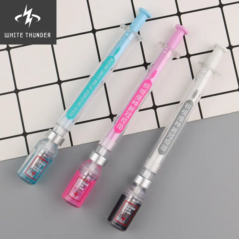

3pcs Creative Needle Tube Shape Gel Pen Cute Cartoon Kids Gift Student Writing Stationery Gel Ink Pen Supplies