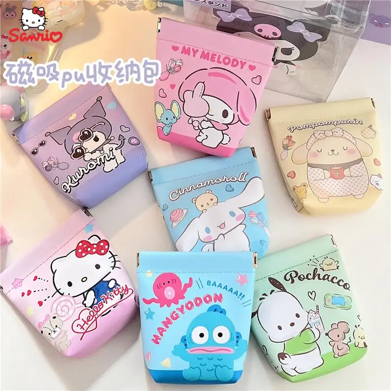 

Kawaii Sanrios Hello Kittys Cinnamoroll Kuromi Cartoon Cute Portable Storage Bag Girls Cosmetic Bag Coin Purse Children's Gift