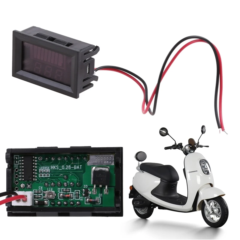 Свинцово-кислотный цифровой индикатор емкости аккумулятора 12-72 В постоянного