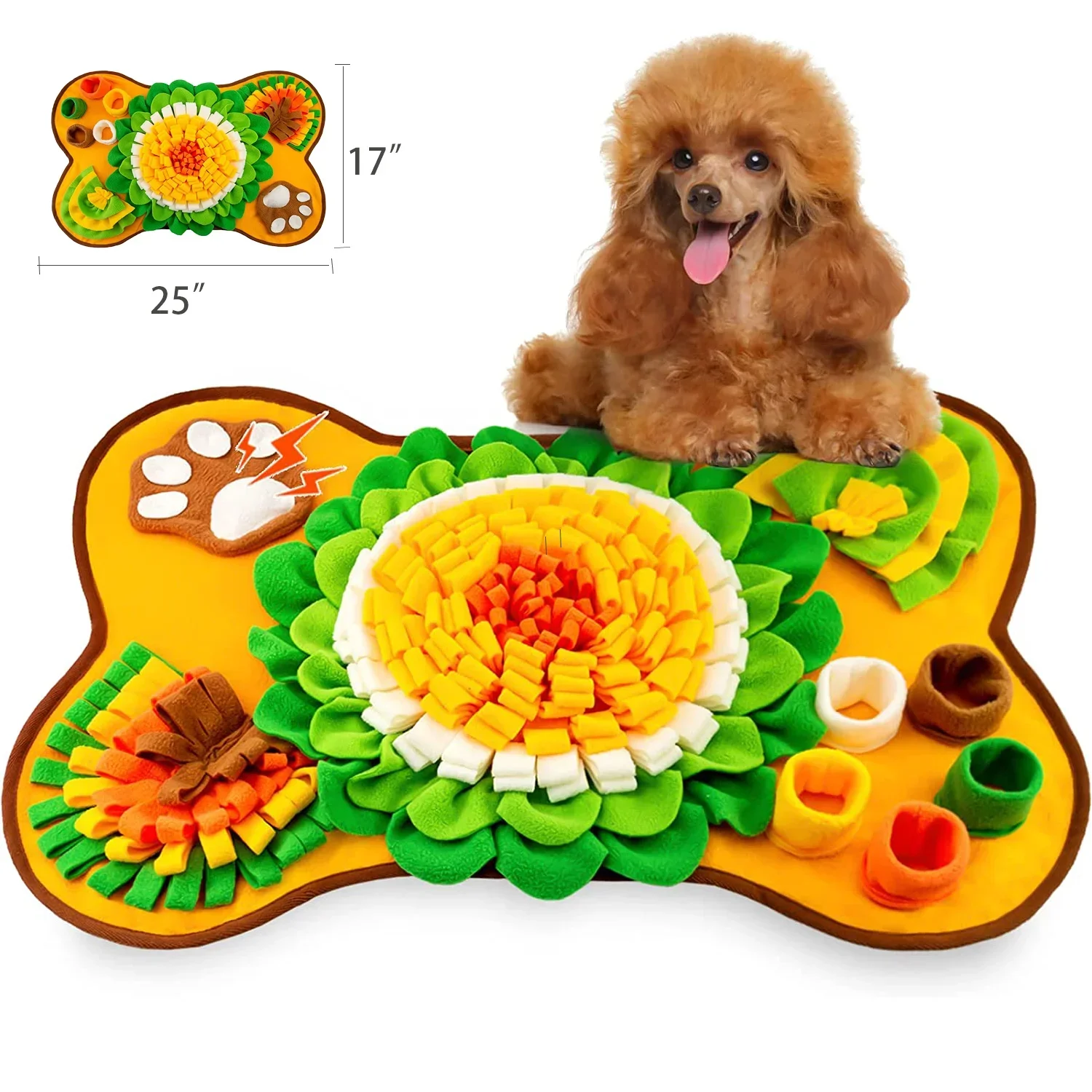 

Dogs Snuffle Mat Soft Toy for Dogs Slowing Feeding Anti Choking Mat for Pet Interactive Training & Stress Relief Sniff Smart Mat