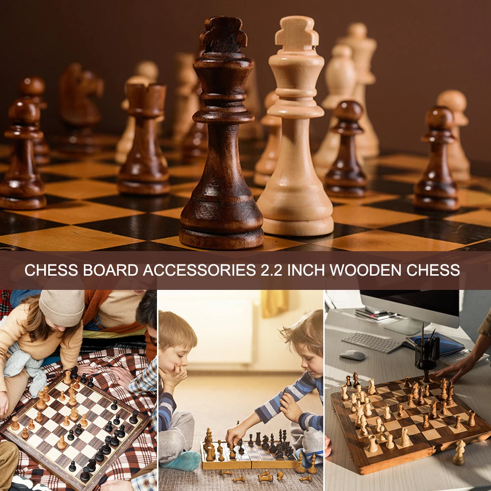 Фото Деревянные шахматные игры Pawns Standard Tournamen Staunton, 32 шт., фигурки, шахматные фигуры, только для шахматной настольной игры №3