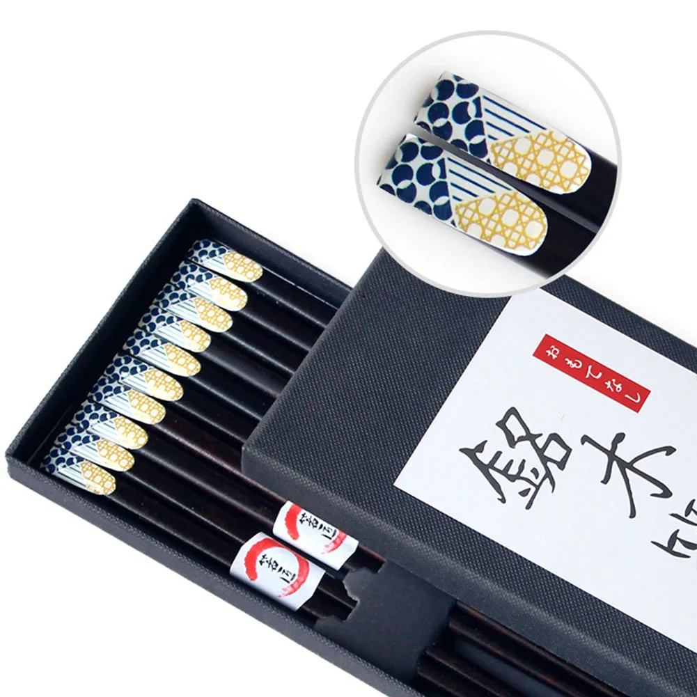

5 пар, деревянные палочки для еды в японском стиле