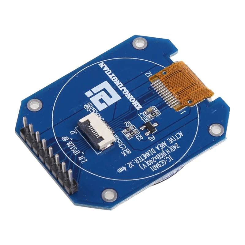 

Модуль ЖК-дисплея 1,28 дюйма, драйвер RGB IPS 240x240 GC9A01, 4-проводная плата адаптера интерфейса SPI для носимых дисплейных устройств