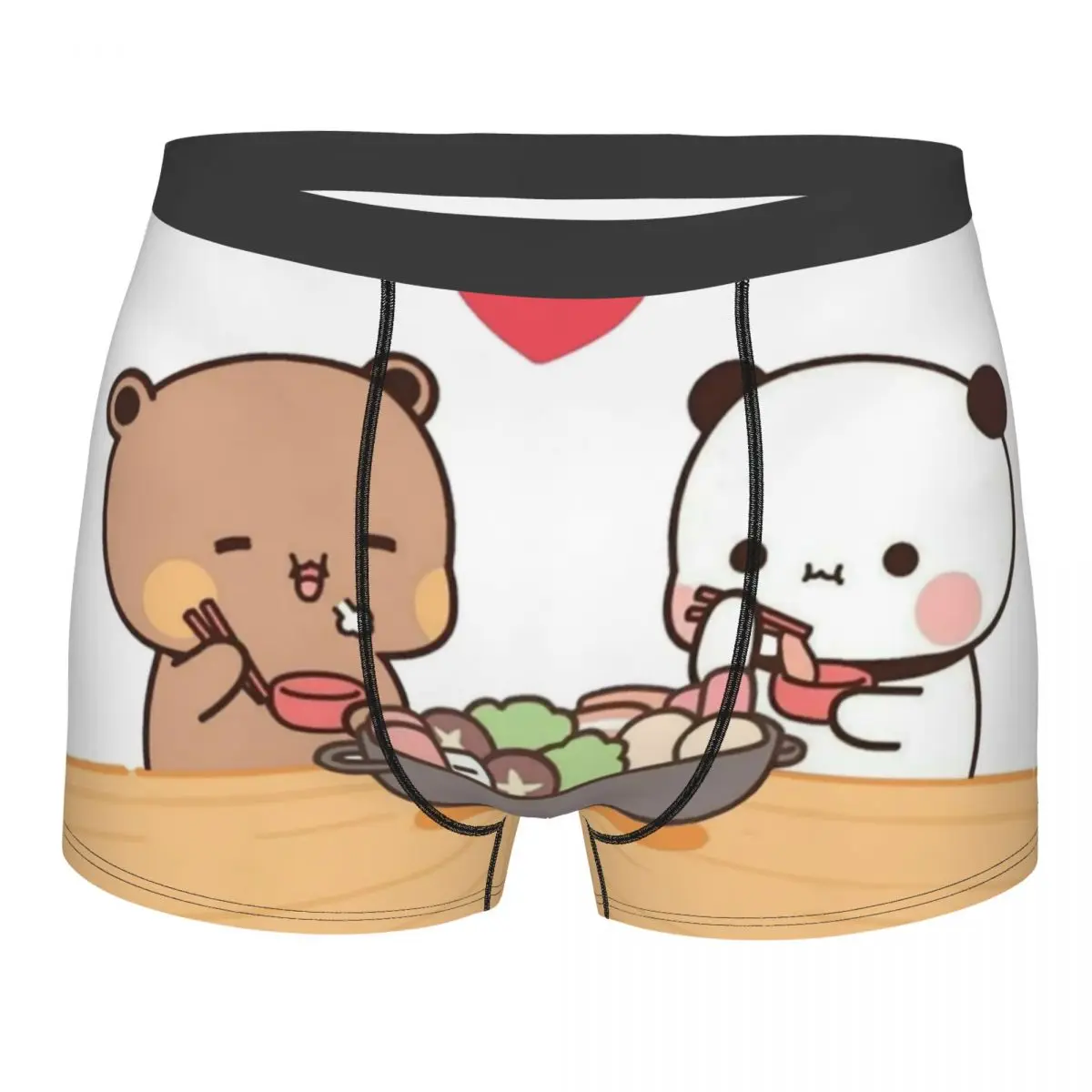Мужское нижнее белье для пар Панда и брони Медведь Симпатичные персиковые кошки
