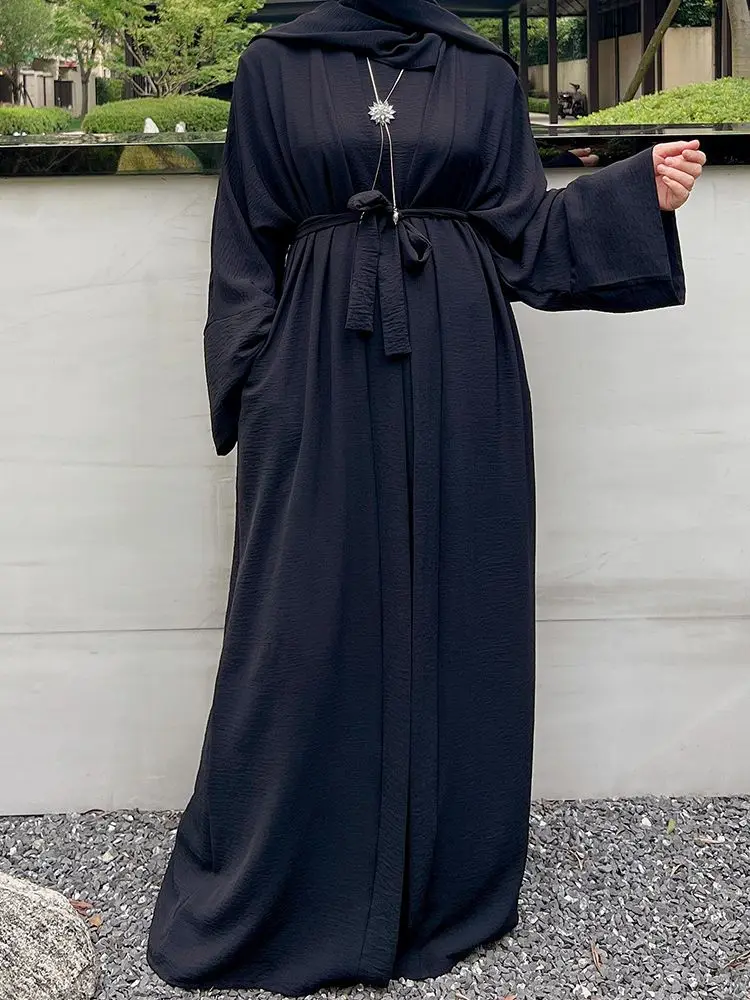 Open Kimono Femme Musulmane Abaya Dubai Turkey Islam Arabic Muslim Cardigan Modest Dress Abayas For Women Kaftan Robe Longue