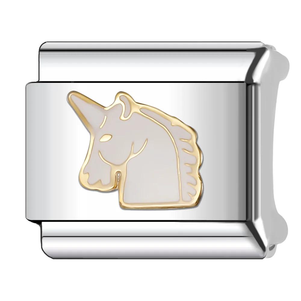 Trusta 2024 модный кролик рыба динозавр очаровательные итальянские звенья 9 мм