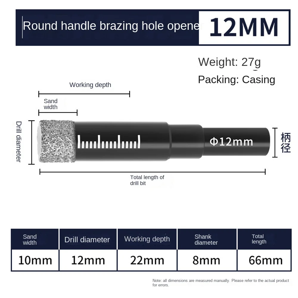 

Набор сверл для плитки, 1 шт., круглая ручка, все керамические мраморные многофункциональные аксессуары, инструменты, Открыватель отверстий, прочный камень, керамическая плитка
