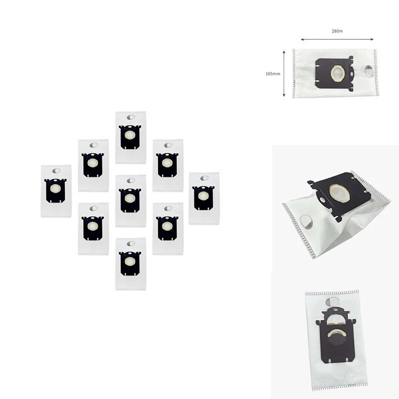 9Pcs Dust Bag Replacement Parts For S-Bag Electrolux FC8202 FC8204 FC9087 FC9088 HR8354 HR8360 HR8378 HR8426 HR8514