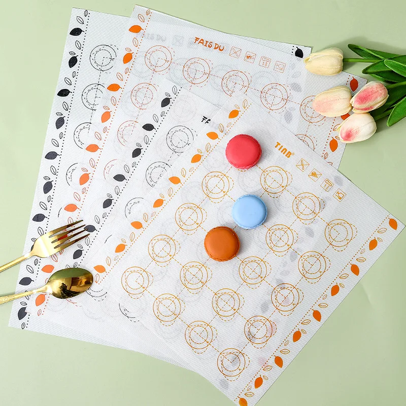 

Silicone Baking Mat,Macaron Baking Mats With Pre-printed,(Heart Shaped/Circular)Template Design,Non Stick&Reusable Silicon Sheet