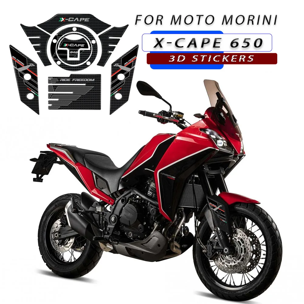 Motorcycle Accessories 3D Epoxy Resin Sticker Decal X-CAPE 650 2022 2023 For Moto Morini X Cape 650 2022 Accessories X-CAPE 650