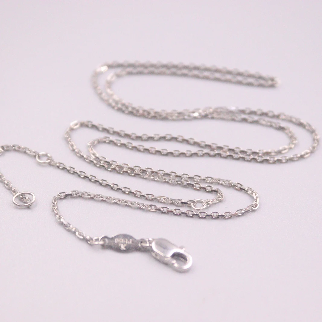 

Real Platinum 950 Necklace Women's Cable Chain Female 1.1mm Width 18inch Gift Neckalce Jewellery Stamp Pt950