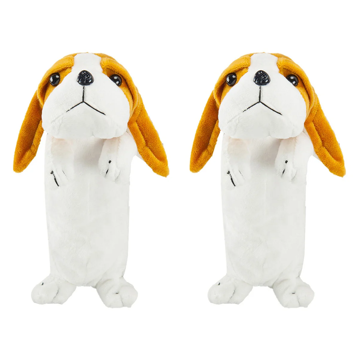 

2pcs Plush Imitation Dog Bag Adorable Stationery Case Creative Pen Holder for Man Woman Student (20cm Long Ear Dog)