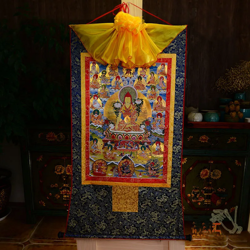 

family Home efficacious Protection--120CM Large--Tibetan Buddhism Dalarata Buddhas silk Thang-ga Thangka Buddha art