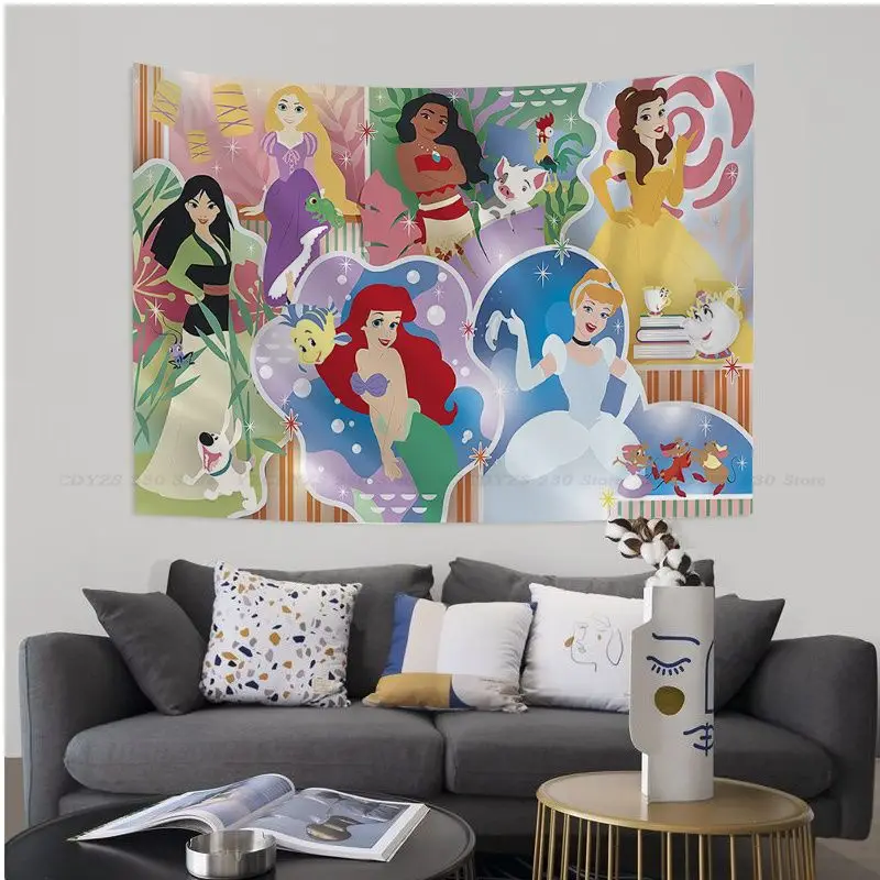 Настенные гобелены Disney Princess Hippie для гостиной дома и общежития Декор искусство
