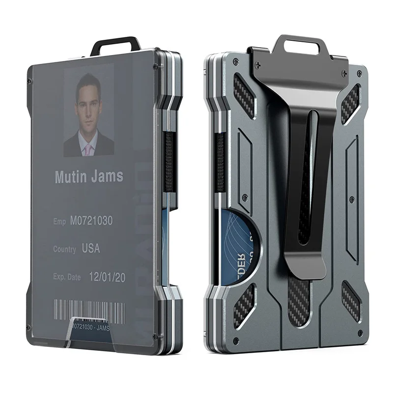 

EDC Wallets Outdoor Card Holder Practical Tactical Magsafe Men Wallet Aluminium Metal Male Fashion Purse Mini Smart Magic Wallet