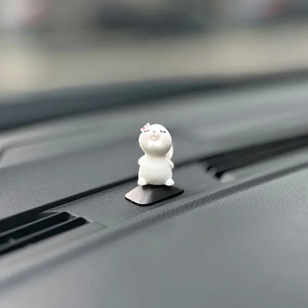 

Украшение интерьера автомобиля, центральной консоли, мини-кролик, миниатюрная ваза, авто украшения для автомобиля, забавные аксессуары для украшения автомобиля