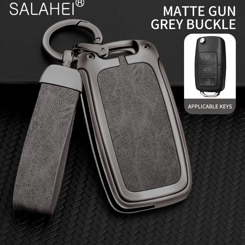 

Metal Car Folding Key Case Cover Shell For VW Volkswagen Polo Tiguan Passat B5 B6 B7 Golf 4 5 6 MK6 Jetta Lavida Accessories