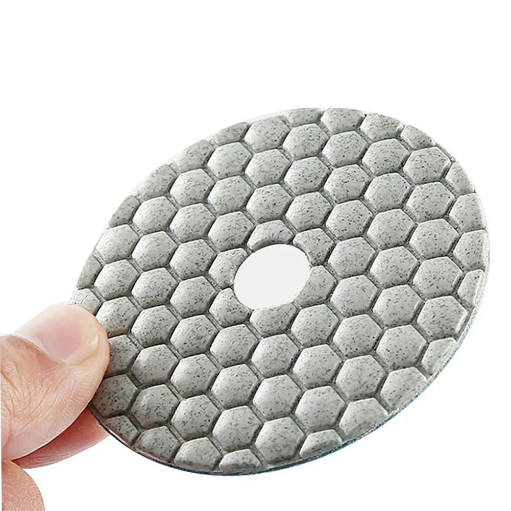 1pc Diamond Polishing Pad Dry Use Sharp Type Flexible Resin Sanding Disc For Marble Granite Quartzite Glass Stone Polishing