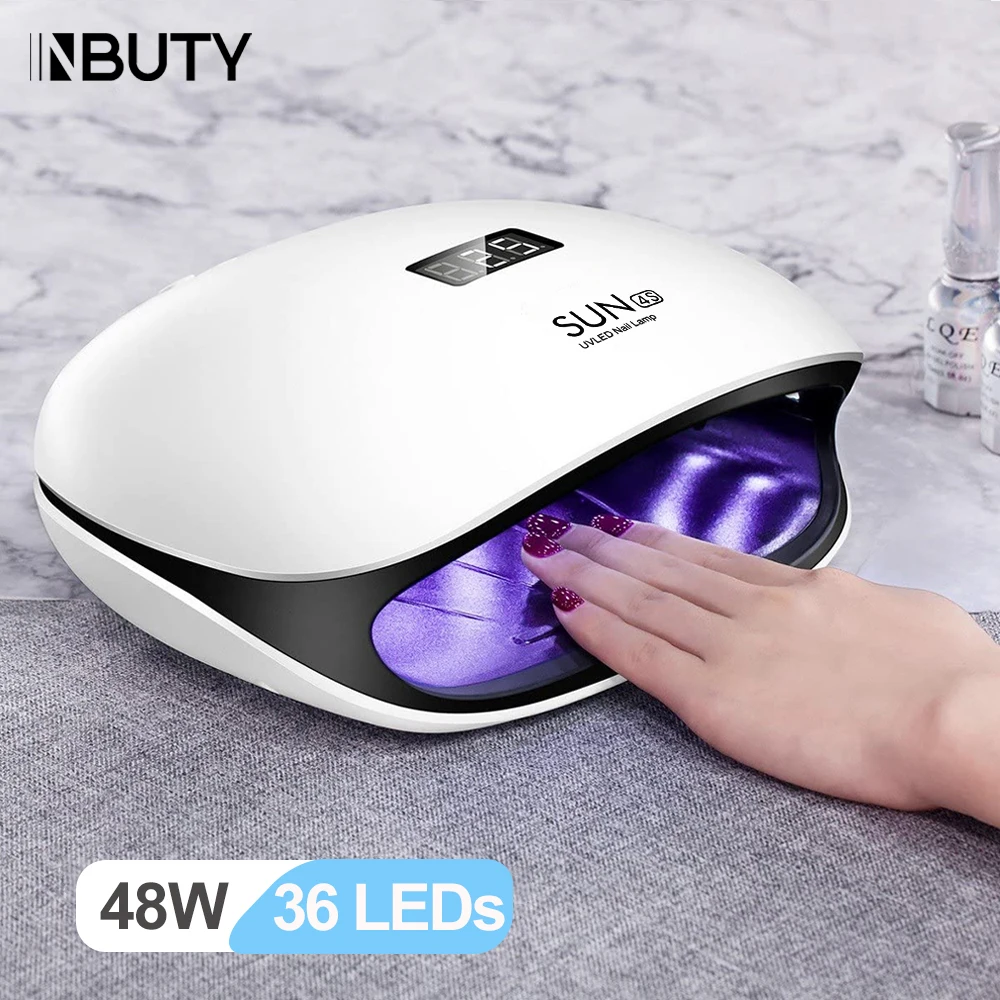 

INBUTY 36LEDs Nail Lamp 48W Powerful UV LED Nail Dryer for Curing All Gel Nail Polish LCD Touch Screen Smart Sensor Salon Tool