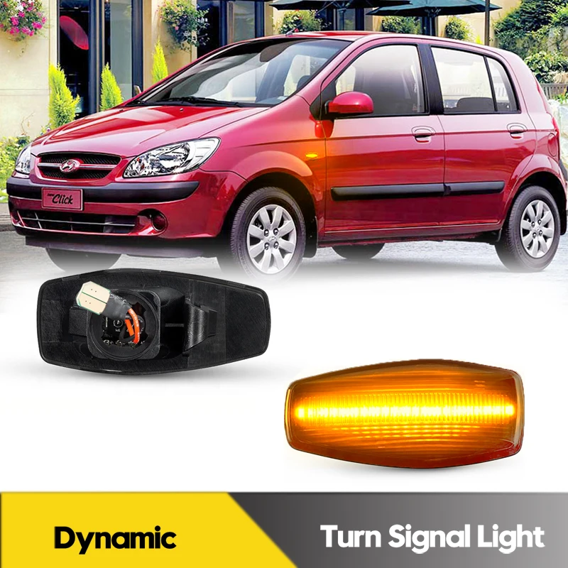 

2Pcs Canbus LED Dynamic Side Marker Lights Turn Signal Blinker Lamps For Hyundai I10 Tucson Accent Elantra Sonata Coupe Verna