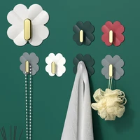 four leaf clover hook strong punch free hanging hooks seamless sticky hook wall hooks key holder home accessories wholesale