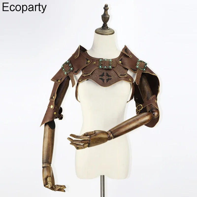 

Средневековая наплечная броня рыцаря в стиле стимпанк, Регулируемая кожаная портупея в стиле ретро, костюм скандинавского пирата, кавалера, аксессуары для сражений в стиле викингов