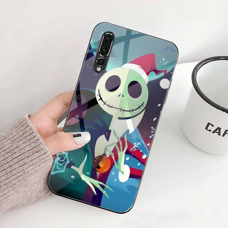Чехол Кошмар перед Рождеством для телефона закаленное стекло Huawei P30 P20 P10 lite honor 7A 8X