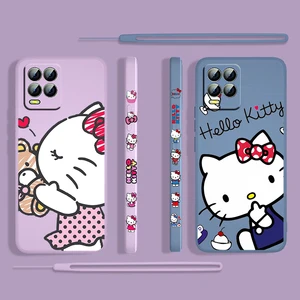 anime hello kitty for oppo realme 50i 50a 9i 8i 8 6 pro find x3 lite neo gt master a9 a5 liquid left rope phone case capa cover free global shipping