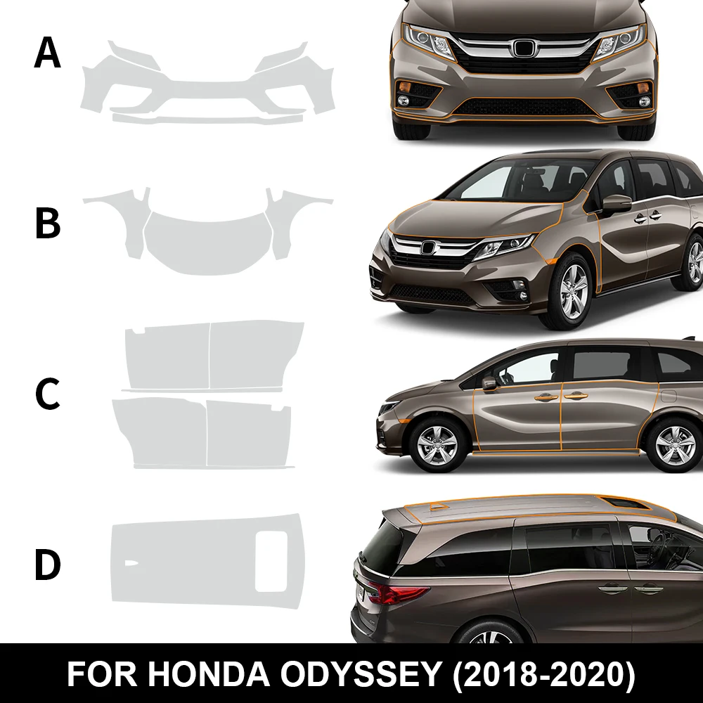 KUNGKIC предварительно резанная Защитная пленка для краски Honda Odyssey 2018 2019 2020 PPF