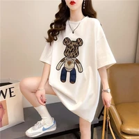 2022 summer new style cartoon embroidery loose short sleeved t shirt women