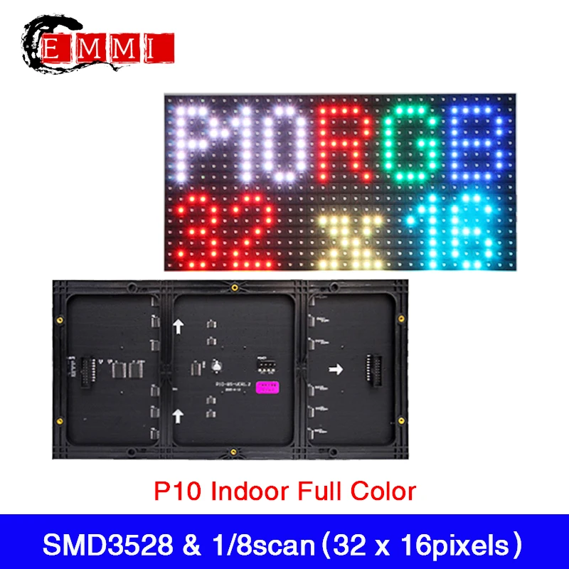 HD מקורה מלא צבע LED מודולים P10 RGB 320mm * 160mm LED מודול פנל 1/8 סריקה SMD3528 עבור פרסום וידאו קיר