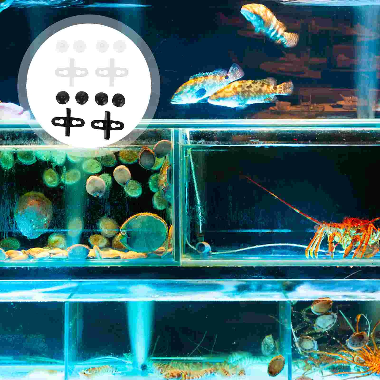 

40pcs Aquarium Plate Clip Plastic Aquarium Partition Clamp for Fish Tank