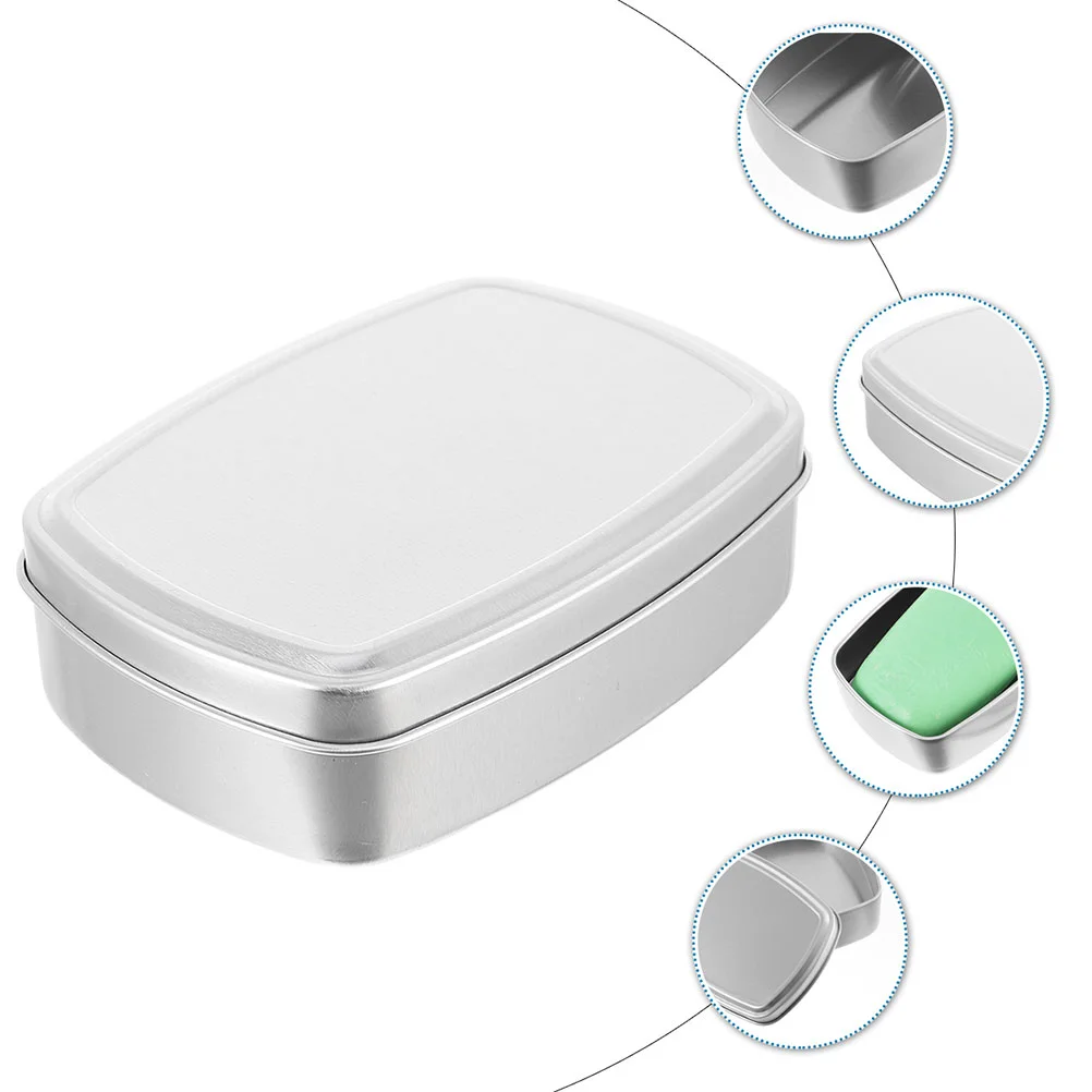 Алюминиевая коробка Серебряные коробки для мыла домашнего хранения крема