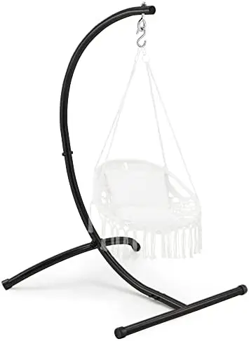 

Hammock Chair Stands Hanging Hammock Stands,C Stand for Swing Chair Heavy Duty Steel Egg Chair Stand Only,Maximum Weight 330lbs