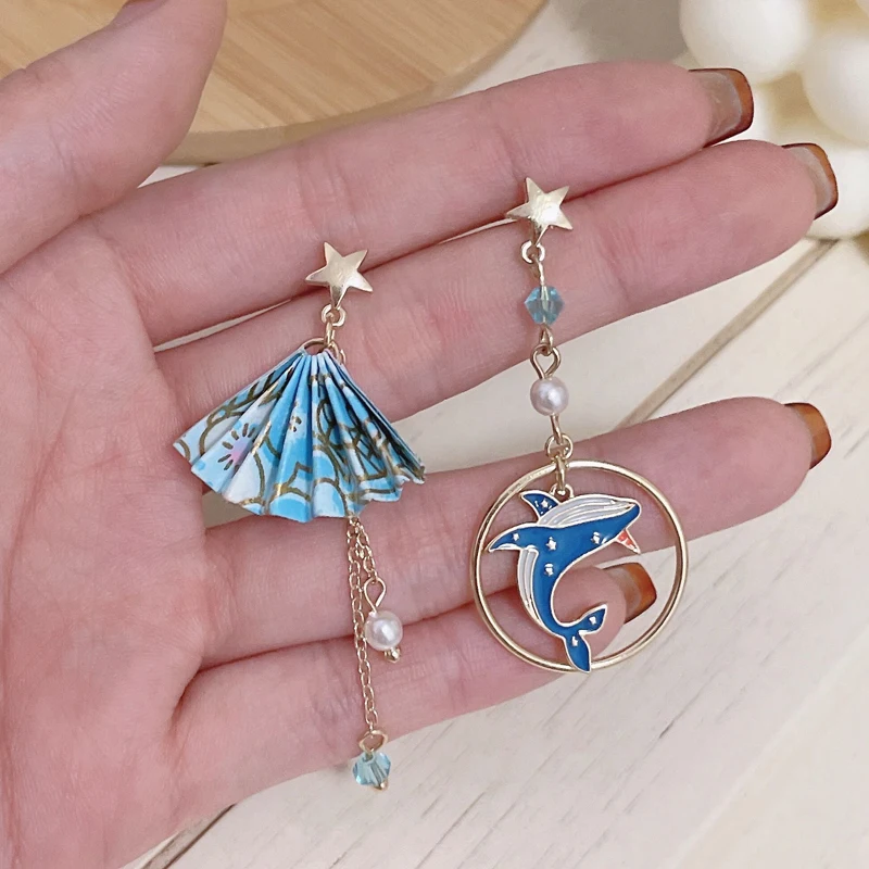 

Cute Jewelry Sweet Korea Temperament Animals Earrings Personality Asymmetric Tassel Earrings Earrings For Women Fashion Jewelry